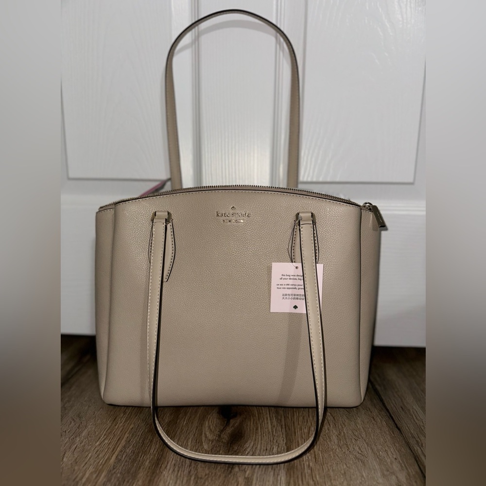 NWT - KATE SPADE Monet Large Triple Compartment Tote - Light Sand